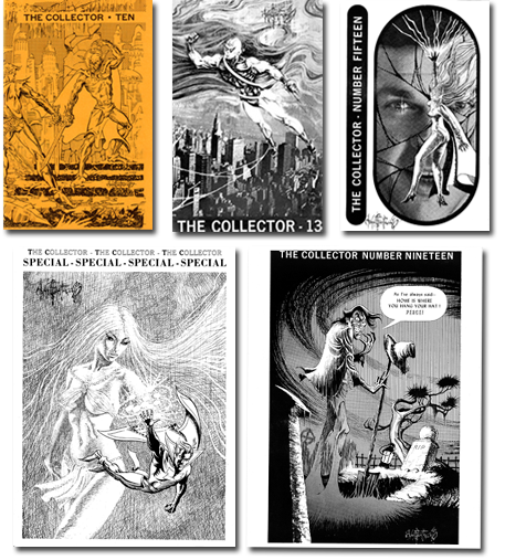 An array of Bill G. Wilson's ''The Collector'' covers featuring John Fantucchio art!